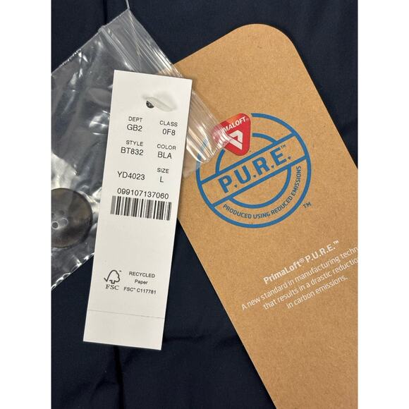 J. Crew Quilted Lady Shirt Jacket PrimaLoft Warm Black/White Gingham Size L - Picture 10 of 11